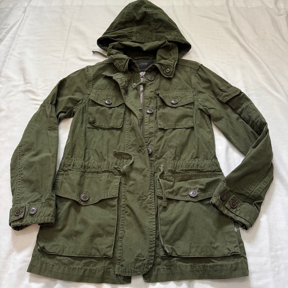J Crew XXS Green Field Mechanic Military Utility Jacket ~ Outdoor Casual - Picture 5 of 9